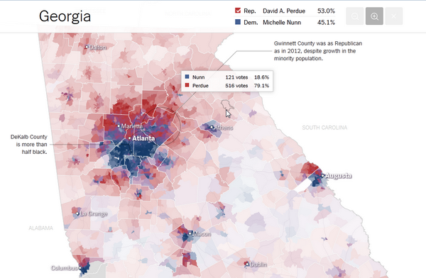 Le mappe per voting precinct della Georgia