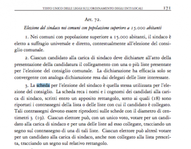 Il nuovo art. 72 del Testo Unico sugli Enti Locali, così come modificato dalla Legge di stabilità 2014