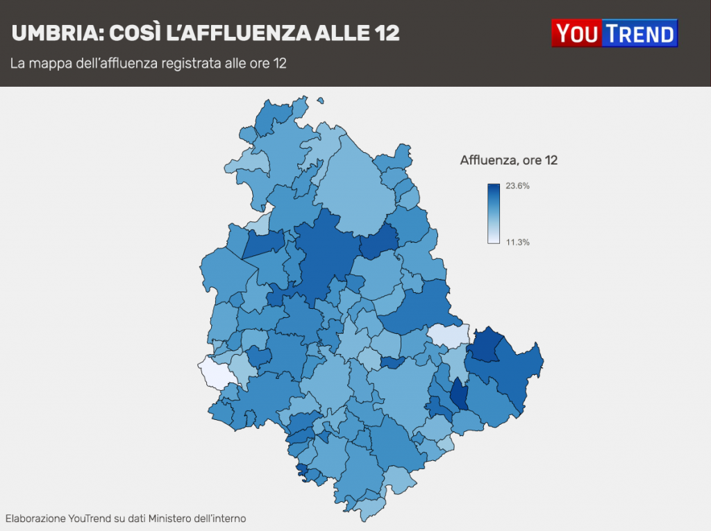 Regionali Umbria: Affluenza